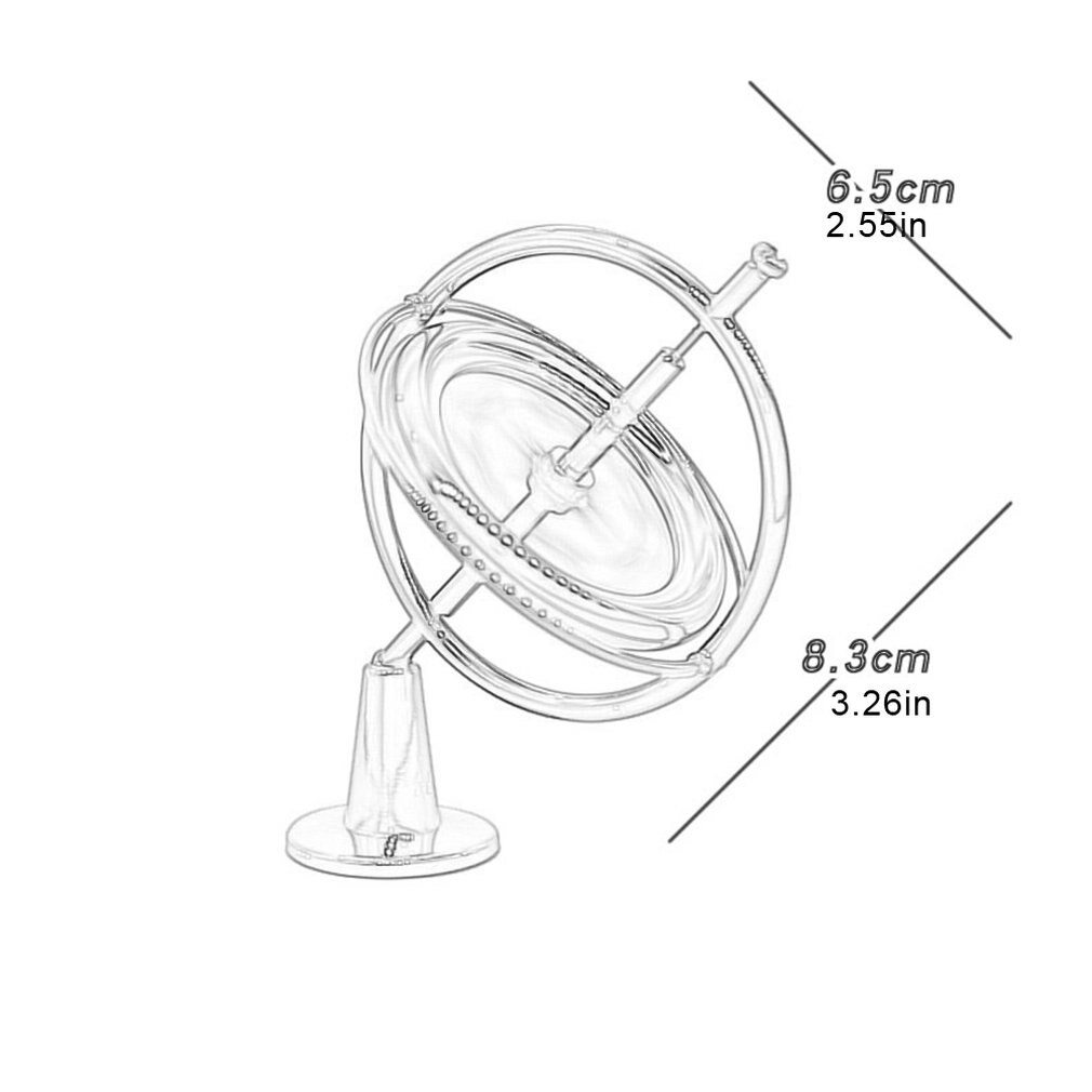 Giroscopio de Metal antigravedad para adultos, artefacto de descompresión, juguete de enseñanza, equilibrio de rotación, tecnología negra, giroscopio mecánico