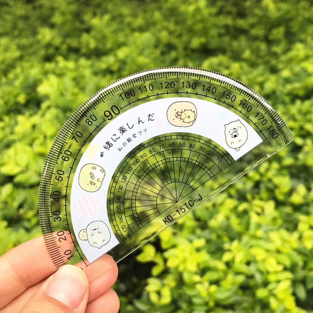 7Pcs/Set Student Set Ruler Measuring Kit Geometry Triangle ruler straightedge Protractor Students Stationery