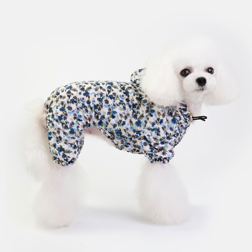Chubasquero impermeable para perro, chaqueta para cachorro, ropa para mascotas, para perros pequeños/gatos,: Azul / L