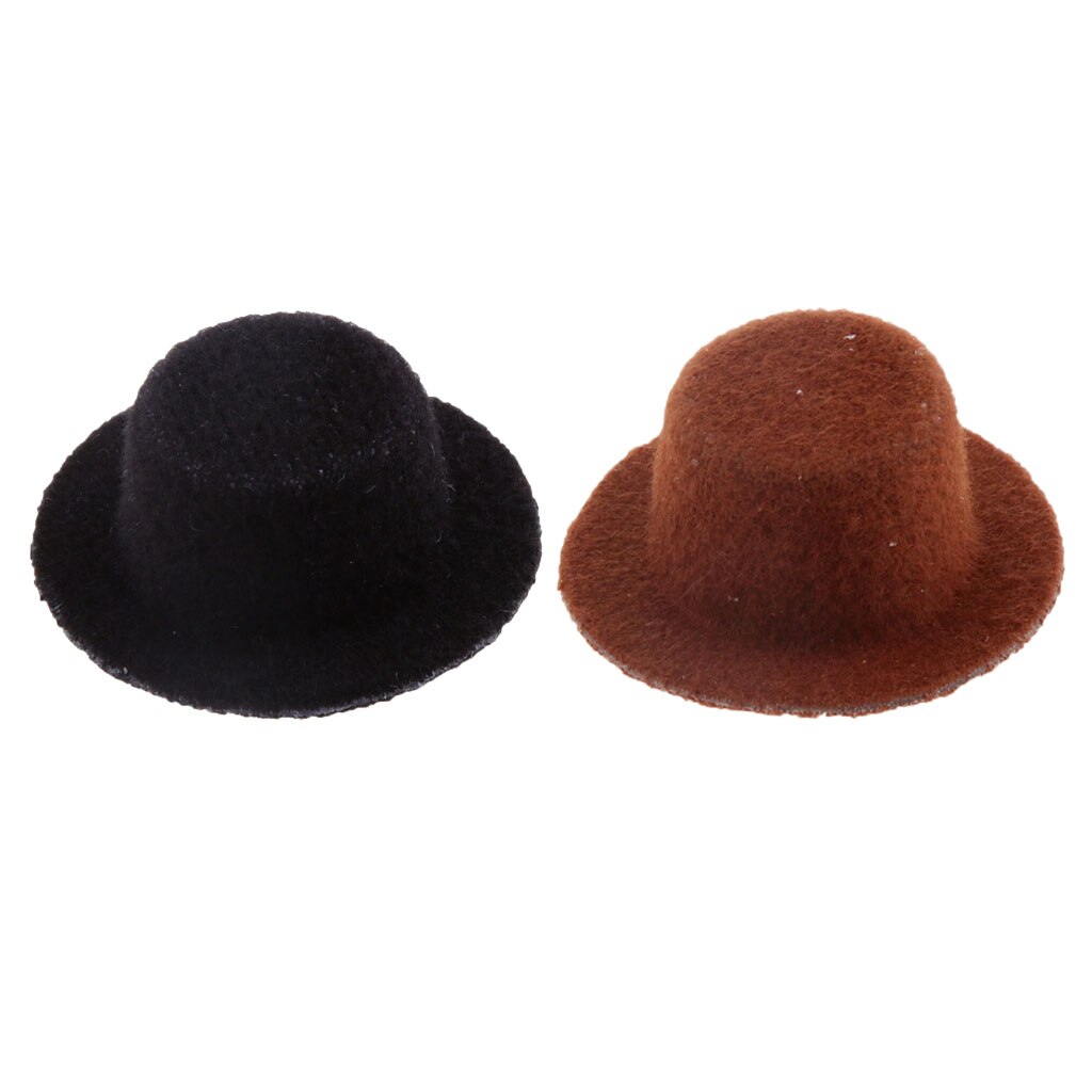 2pcs 1:12 Mini Beanie Doll Hat for DIY Christmas Tree Ornaments