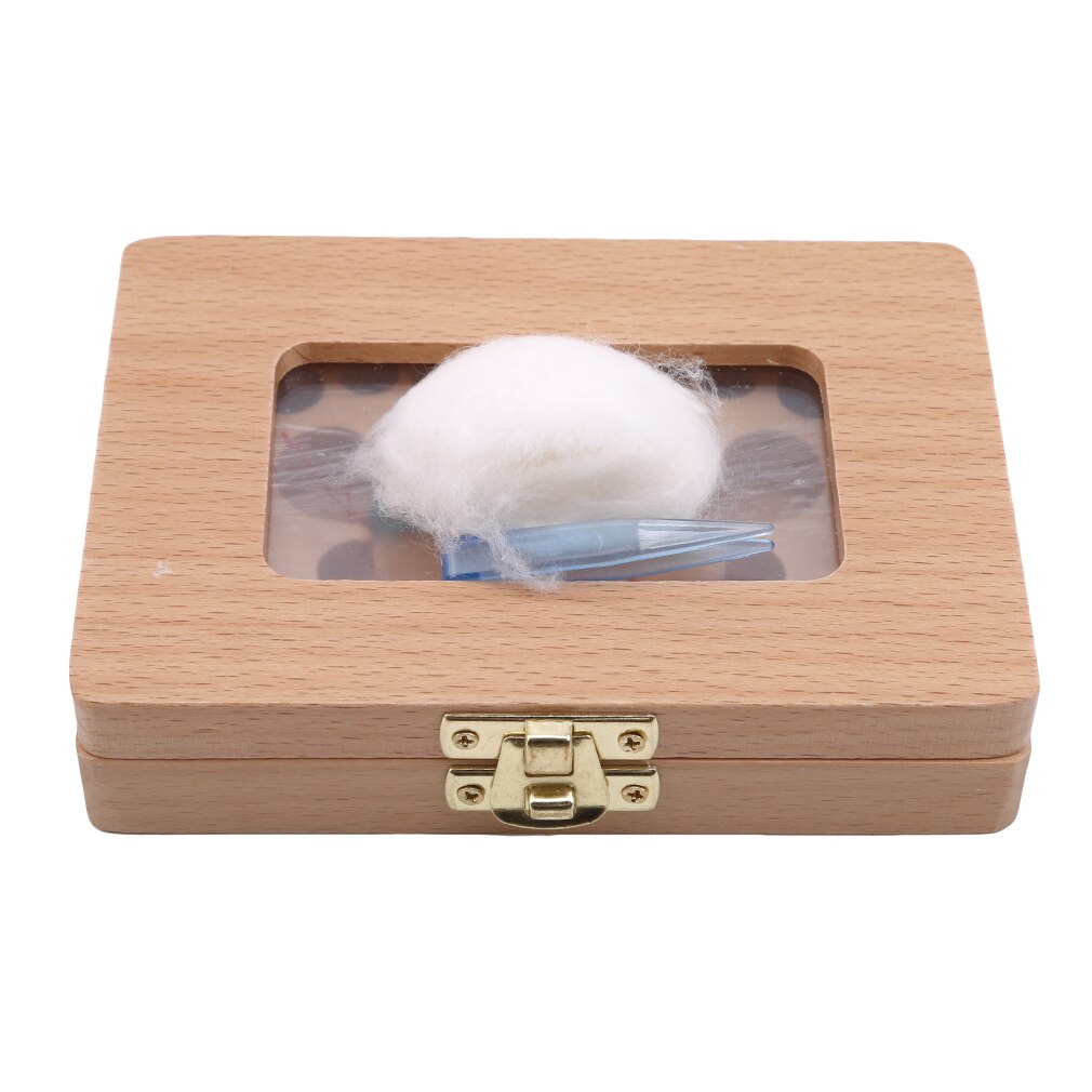 Style Simple en bois Lanugo boîte à dents à feuilles caduques bébé -né Collection de dents croissance boîte commémorative bébé boîte à dents organisateur