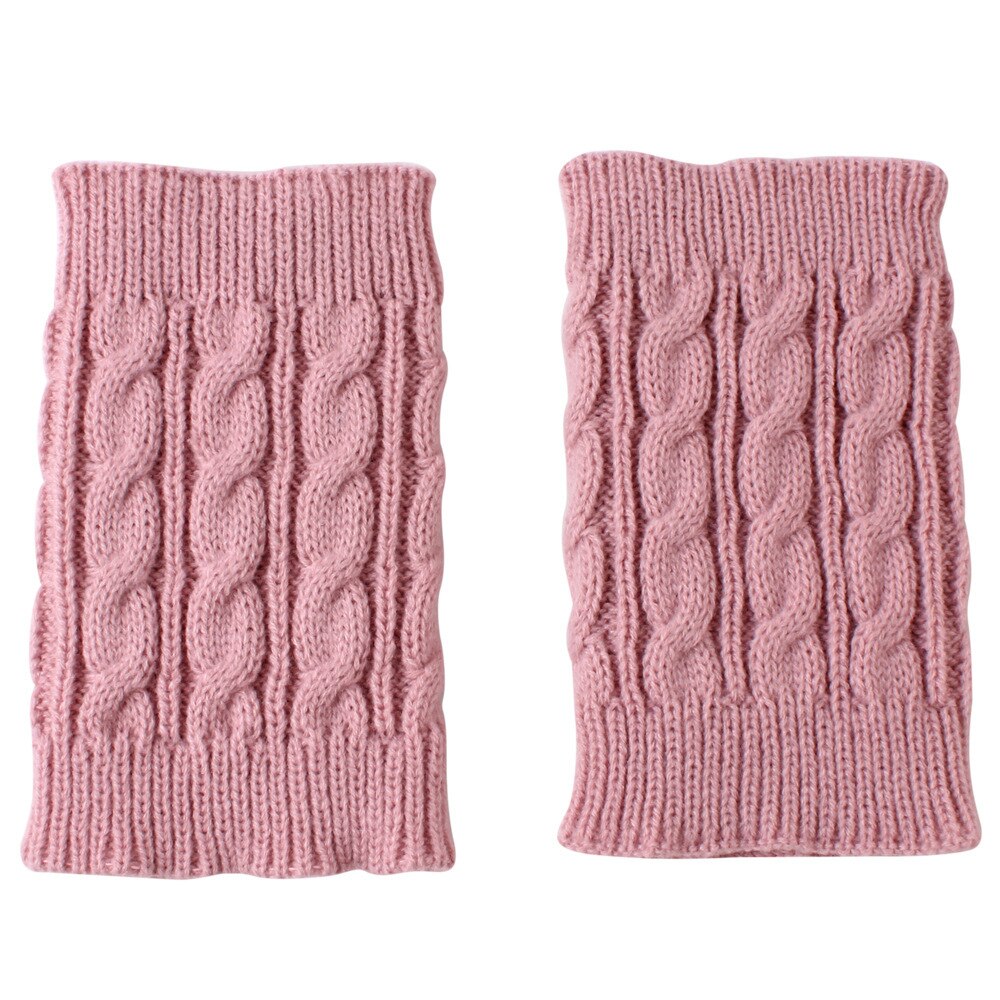 One Pair Winter Thick Warm Knitted Leg Warmers Socks Boot Cover Stripe For Women Lace Stretch Boot Leg Cuffs Boot Socks: 1pair Lavender