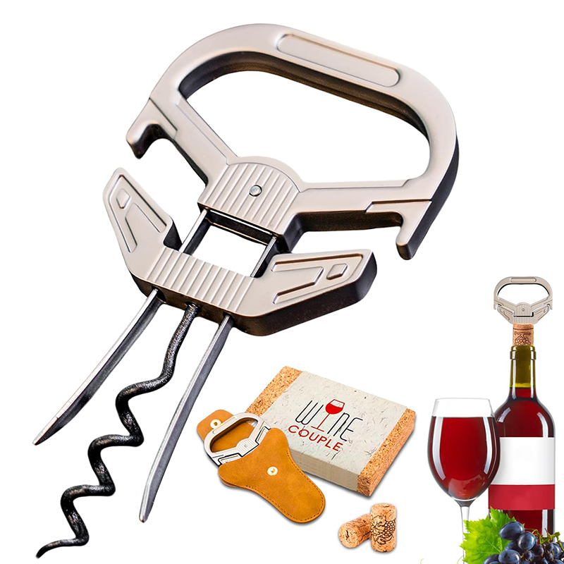 Weinkorkenzieher, zweizackig, besonders abnehmbar, für ältere und zerbrechliche Weinkorken, zweizackiger Korkzieher, alter Vintage-Korkenzieher für Ah und So Wine