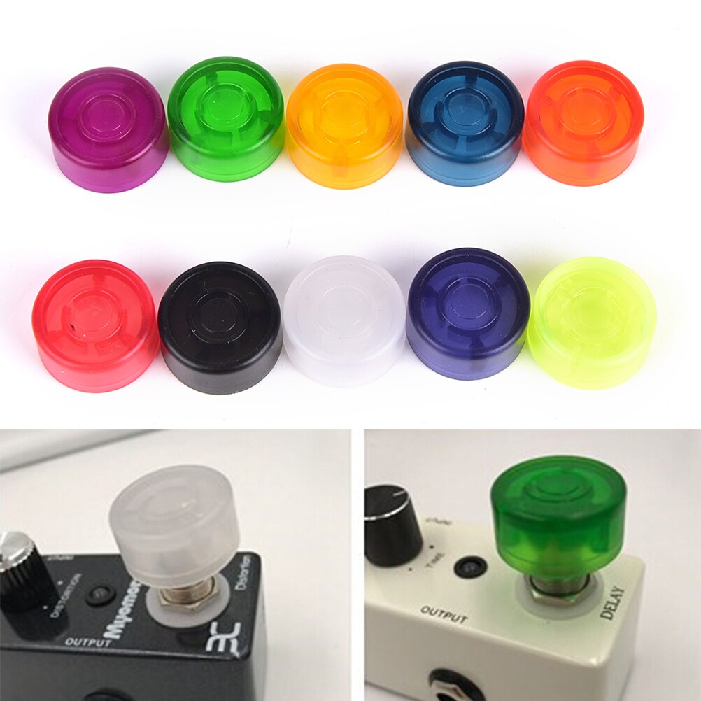 10Pcs Multi Kleur Elektrische Gitaar Effect Pedaal Mooer Candy Cover Cap Voetschakelaar Topper Plastic Bumpers Voor Gitaar Effect Pedaal
