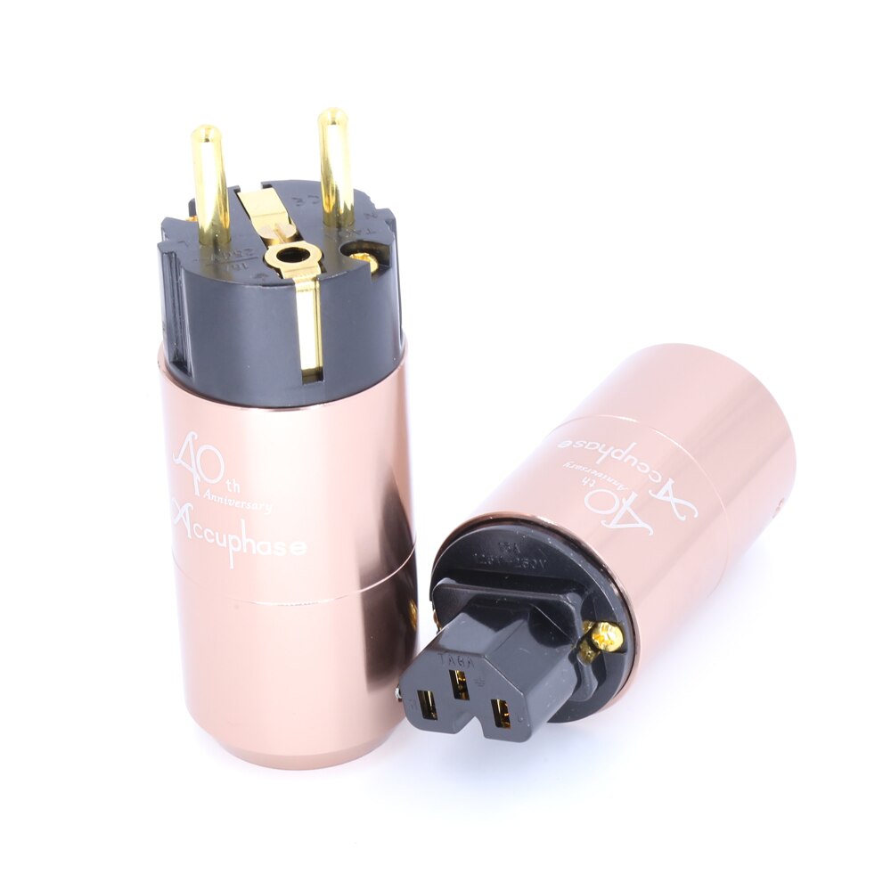 Accuphase 40th EU Schuko Power Plug IEC Connector Amplifier CD DVD Player AC Cord Power Cable Plug DIY Mains