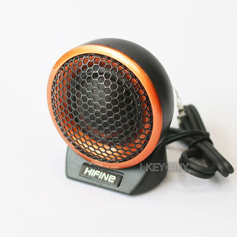 2 Inch Car Speaker Dome Tweeter With Capacitor Base Bracket Vehicle Auto Music Stereo Modified Loud Speakers Orange