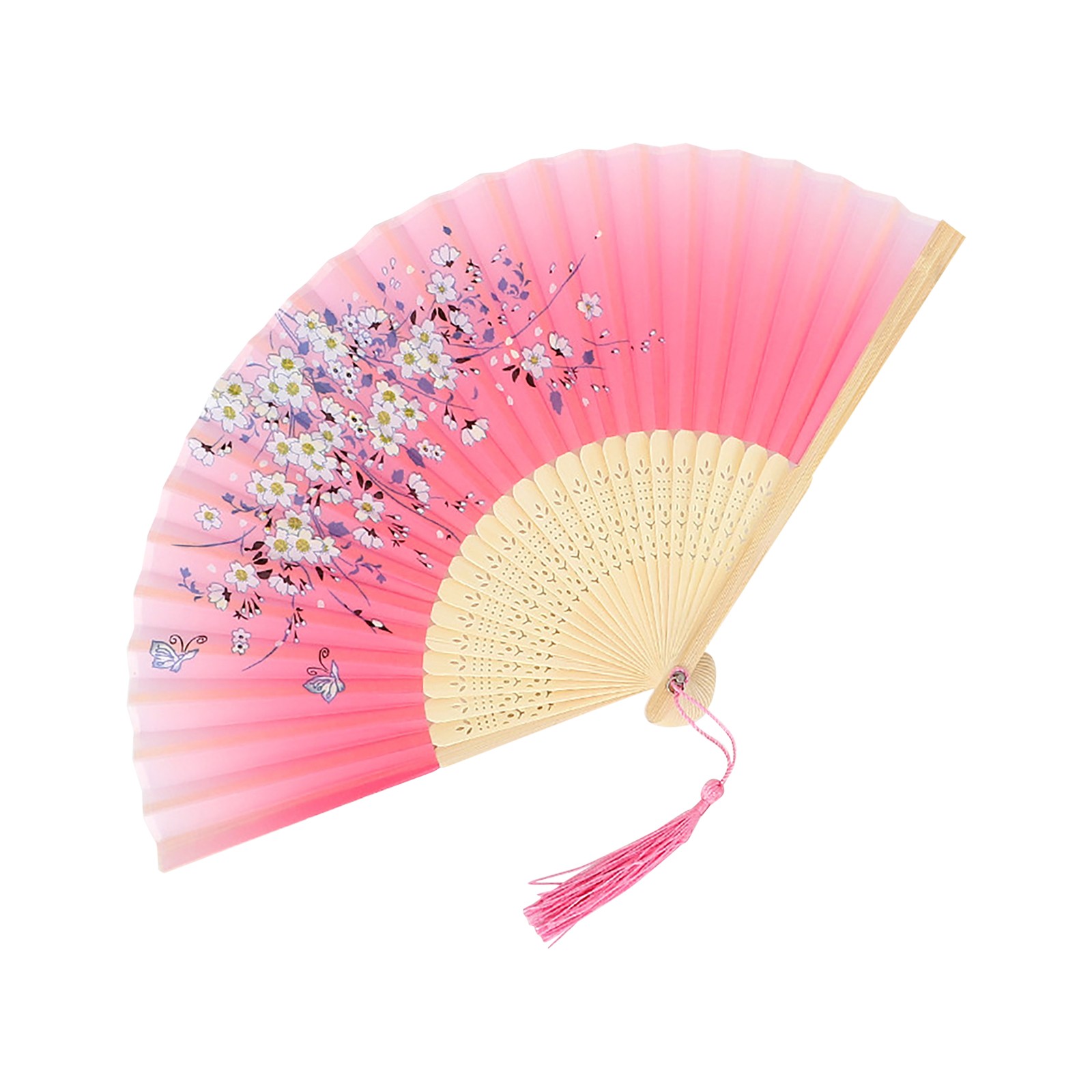 Abanico antiguo Abanico chino Abanico plegable antiguo Abanico de baile Abanicos de mano antiguos Artesanías decoradas Hanfu para fiestas de Halloween Artesanía: Borgoña
