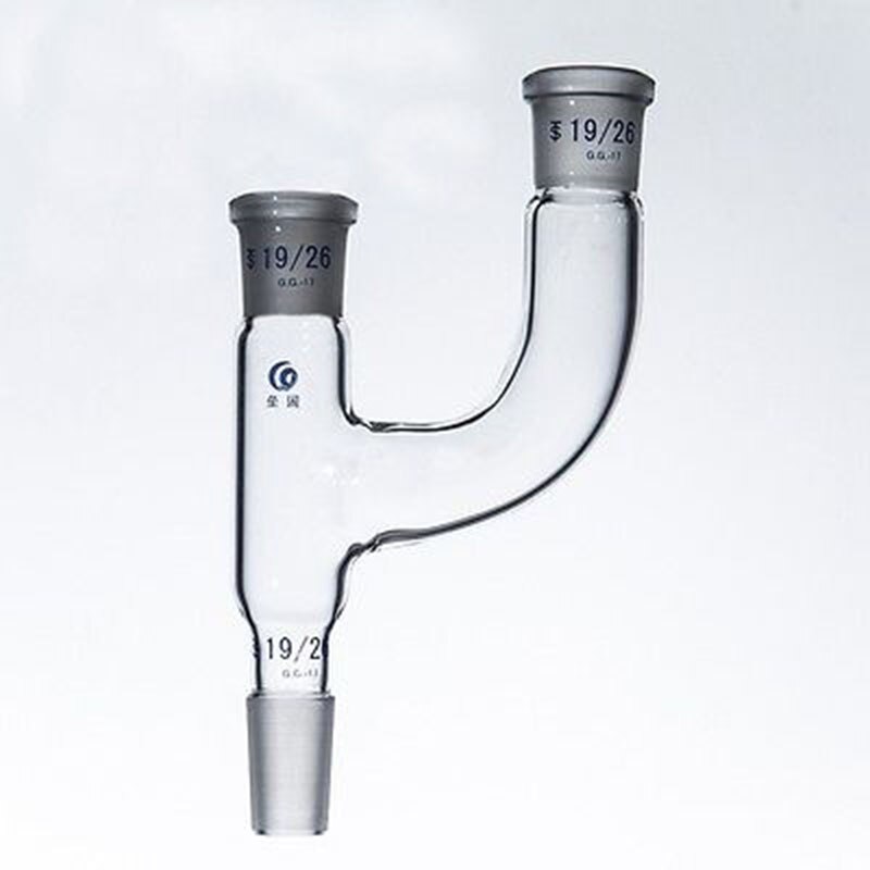 Adaptateur Claisen à trois voies, 19/26 Joint, 3 voies, tête de Distillation, verrerie de laboratoire