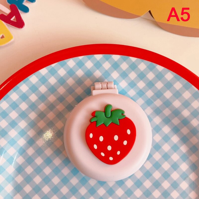 Espejo plegable con peine para chica, pequeño cepillo de pelo de viaje con bolsillo portátil, herramientas de estilismo de espejo, Mini espejo de bolsillo: A5