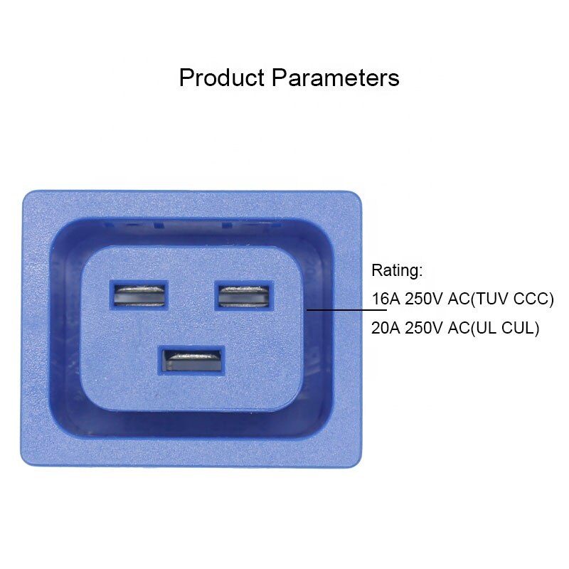 IEC CONNECTOR EN60320 C19 Spot AC power socket bs-c19 PDU socket