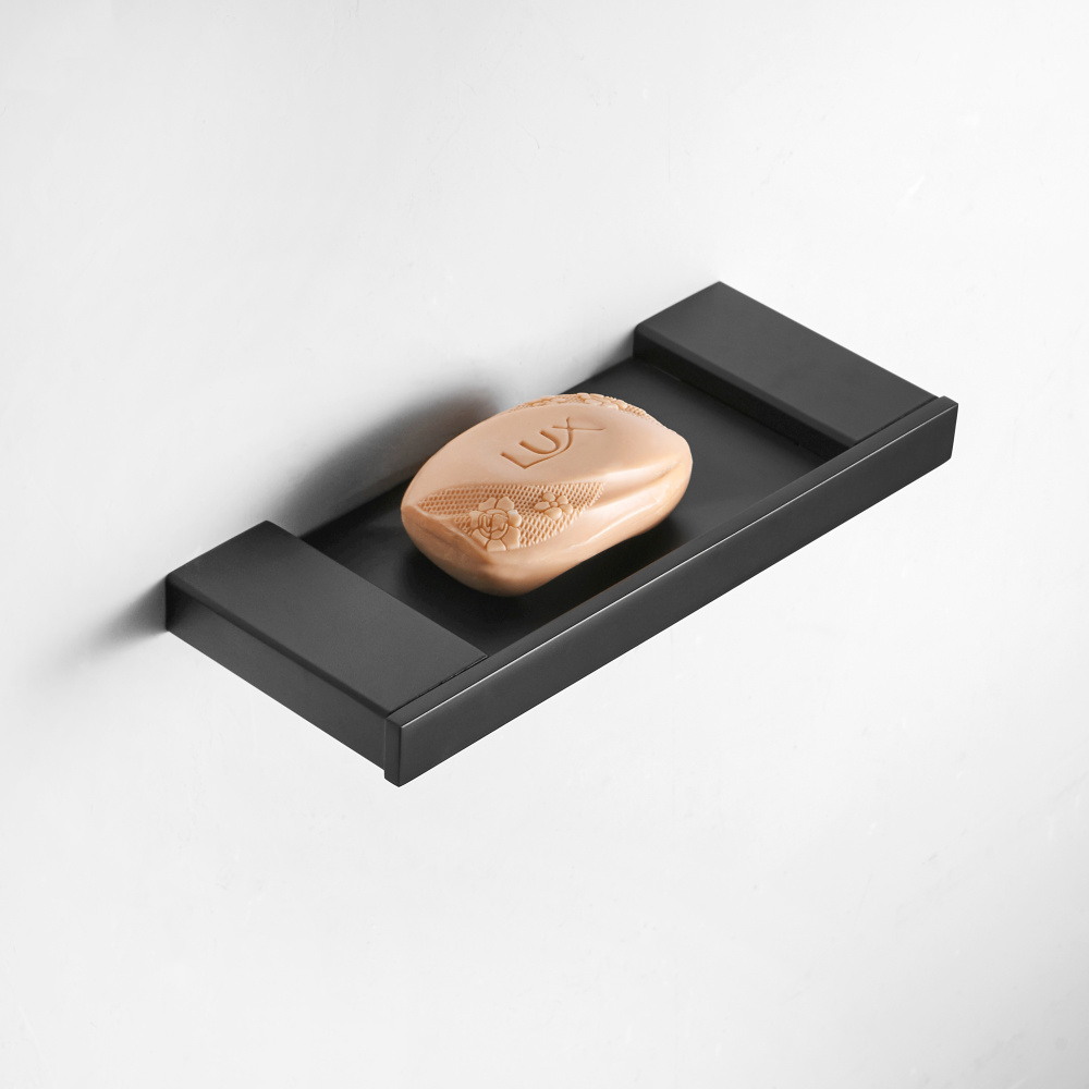 Matte Black Bath Hardware Sets Towel Rack Corner Shelf Paper Holder Towel Bar Stainless Steel Bathroom Hardware set: Soap holder