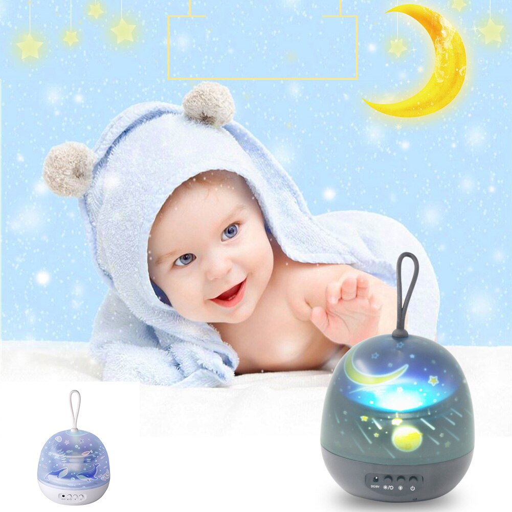Led Projector Star Moon Galaxy Nachtlampje Voor Kinderen Kinderkamer Sky Roterende Slaapkamer Decor Nursery Nachtlampje Baby Lamp