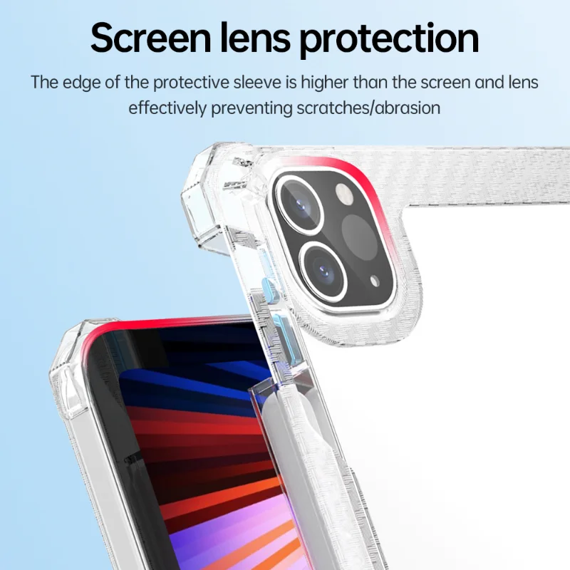 For IPad Case Pro 11 10th Generation 10.9 Air 5 4 10.2 7/9th Mini 6 10.5 9.7 5th 6th 12 9 Transparent Cover Funda