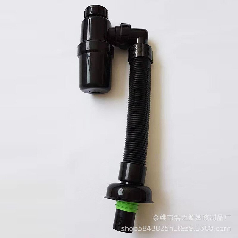 Wash Basin Sewer Pipe Inter-platform Basin Basin Drainage Pipe P-Shaped Top Grade Sewer Pipe Accessories Extendable Deodori