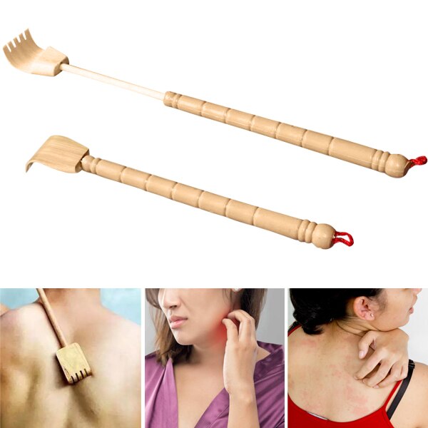Rascador trasero extensible de madera de bambú, extensor de garra automasajeadora antipicazón Flexible telescópico MSU99