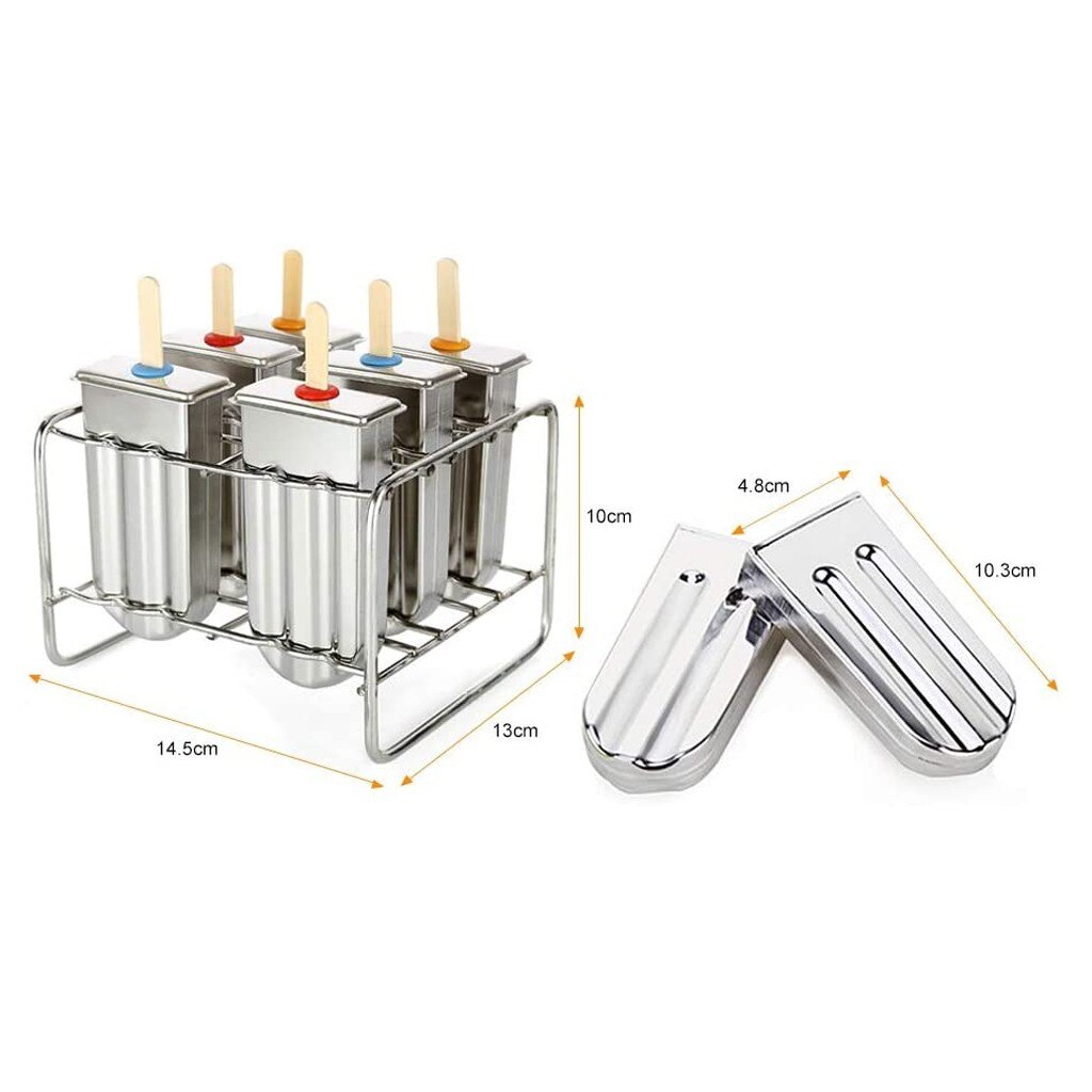 Stainless Steel Popsicle Mold Rack Ice Lolly Mold Popsicle Maker Homemade Ice Cream Mold with Popsicle Holder