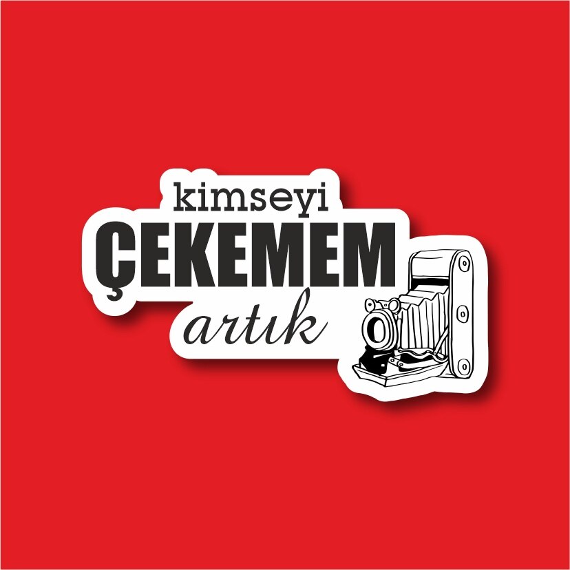 Çekemem Laptop En Telefoon Sticker-Decal Max.8cm