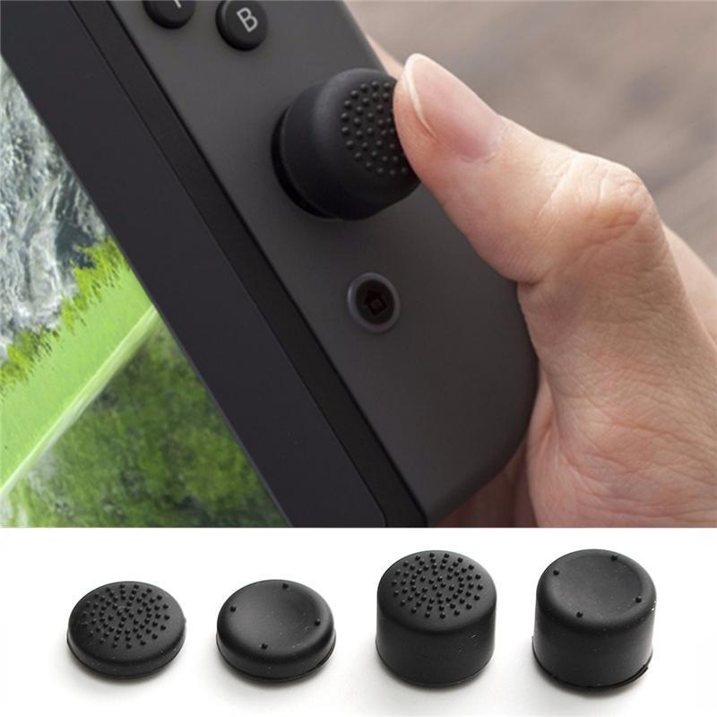 4 Pairs Silicone Thumb Grip Button Stick Cap Guards for Switch Joy-Con Controller