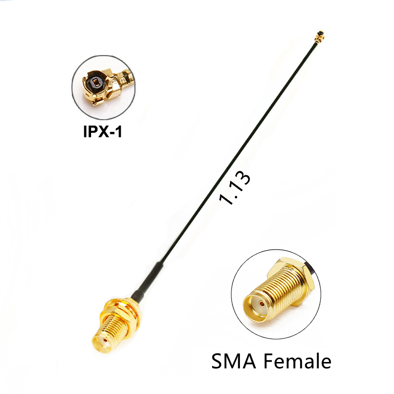 Cable Coaxial RG0.81mm U.FL IPX4 a RP-SMA hembra Pigtail 0,81mm MHF4 Cable de puente Coaxial RF para antena de enrutador WiFi: Verde militar / 1 P
