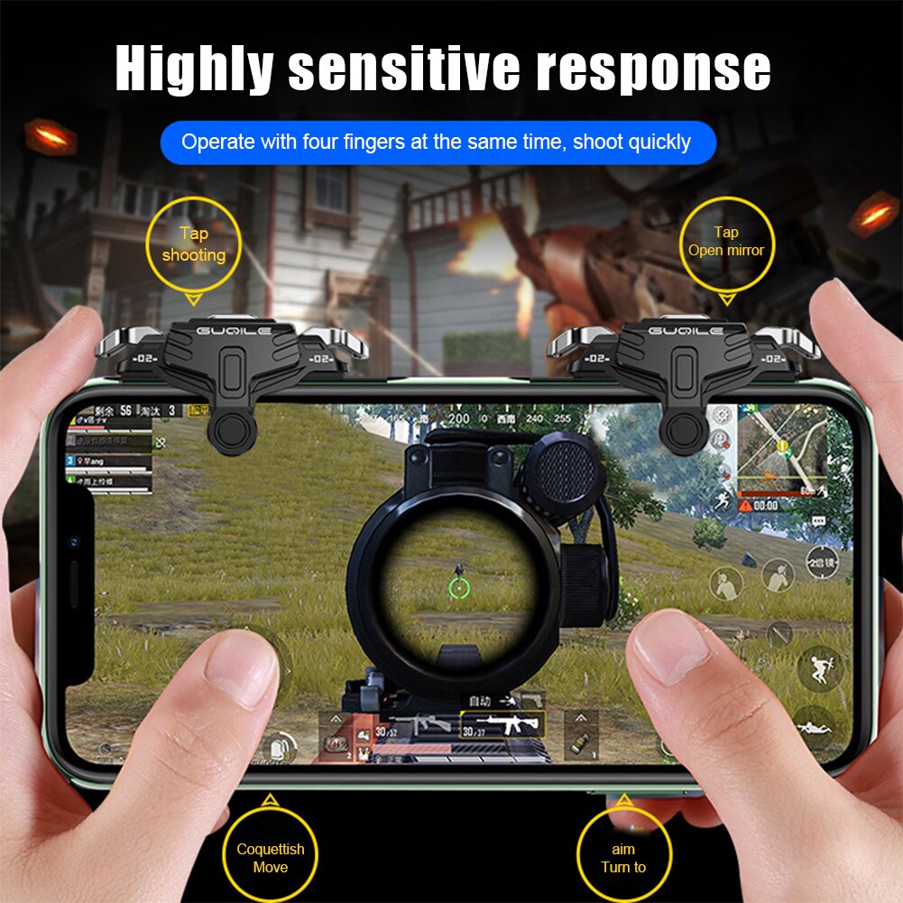 Pubg Gaming Grip Trigger Mini Mobiele Telefoon Game Houder Fire Knop Mobiele Game Controller Gamepad Joystick Gaming Accessoires