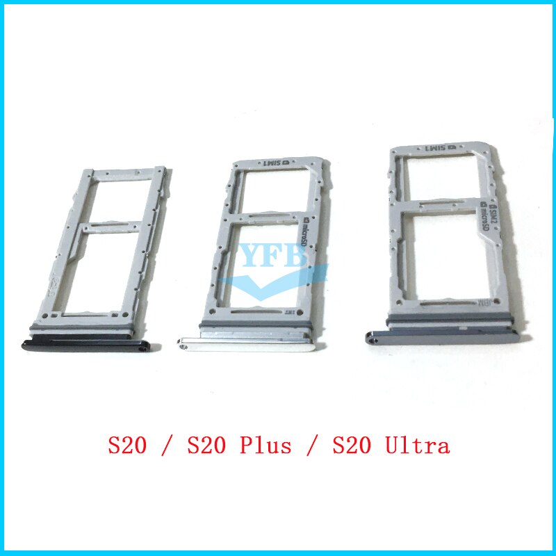 Sim Card Holder Slot Tray Micro SD Tray For Samsung Galaxy S20 S20 Plus S20+ S20 Ultra Replacement Adapters