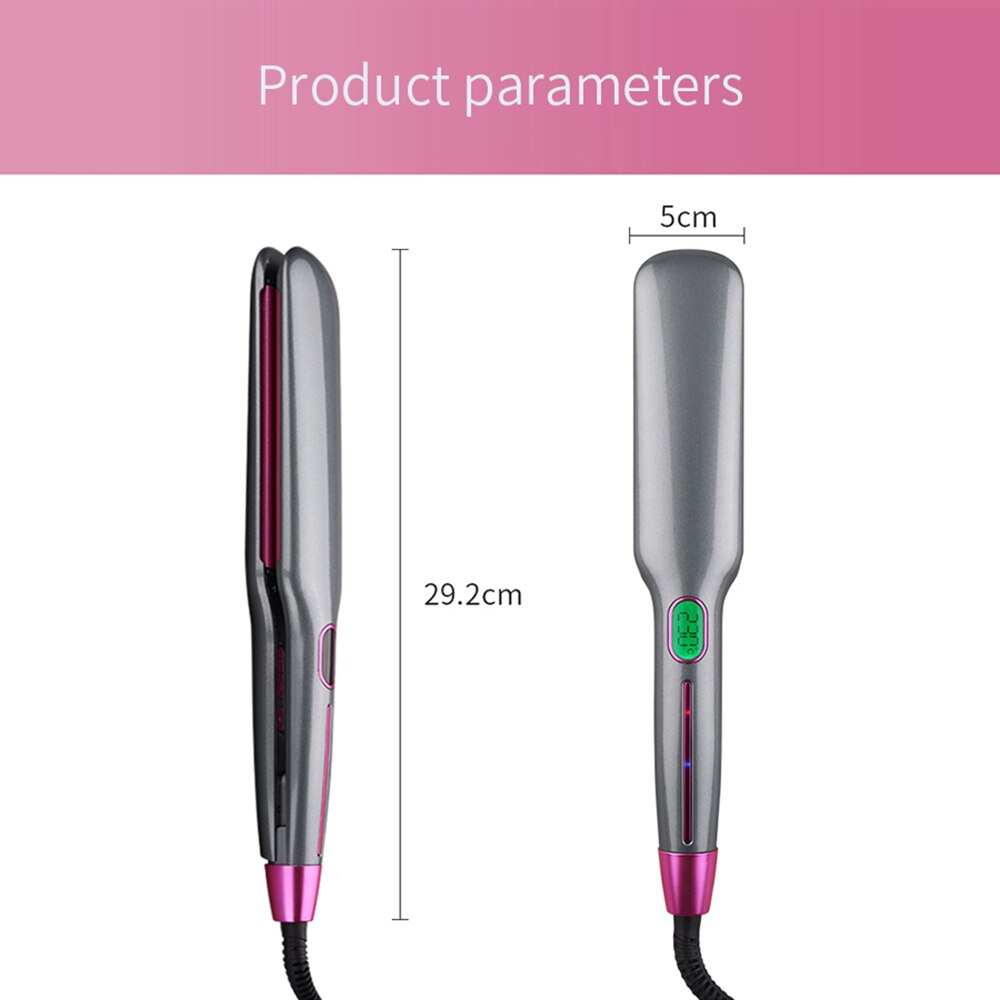 Infrared Hair Straightener Multifunctional Curling Flat Iron Heated Ceramic LCD Display Salon Styling Tools