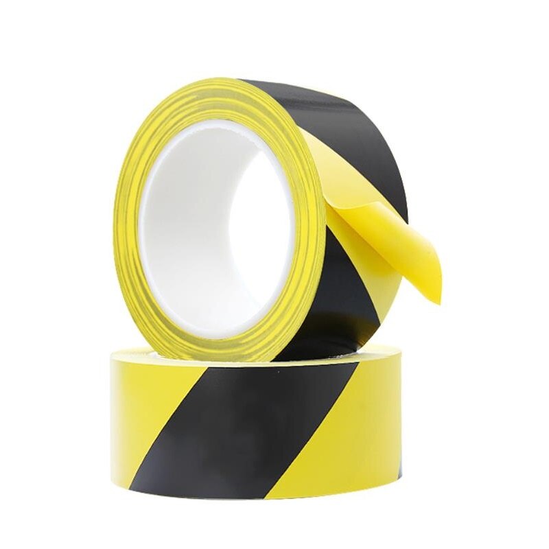 Pvc aviso à terra adesivo não-poeira oficina marco fita preto amarelo impermeável wear-resistant zebra crossing stripe