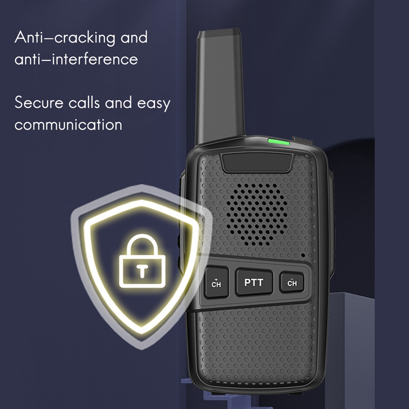 2 Pcs M2 Mini Walkie Talkie 16 Kanalen Uhf 400-470Mhz Usb Opladen Handheld Draadloze Kantoor Hotel Dineren walkie Talkie