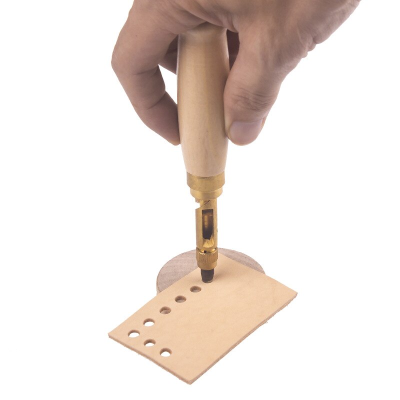 1 zestaw DIY pas automatyczny dziurkacz cichy dziurkacz wielofunkcyjny skórzany rzeźba dziurkacz skórzany dziurkacz okrągły dziurkacz