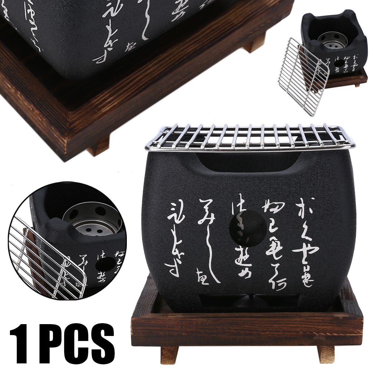 Portable Korean Japanese Food Carbon Furnace Barbecue Stove Cooking Oven Alcohol Grill Household BBQ Grills: M