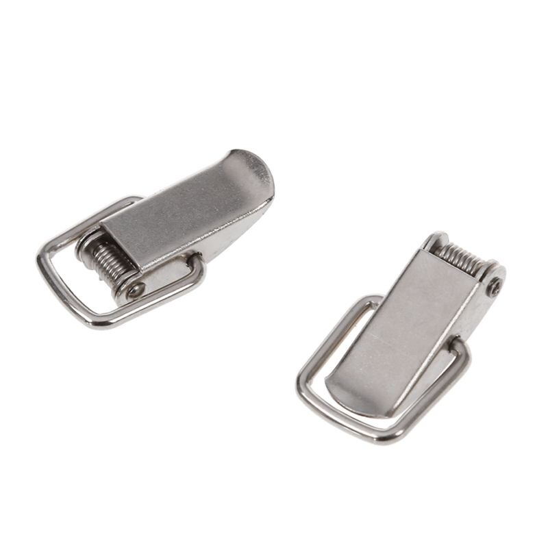 10Pcs Cabinet Spring Loaded Iron Straight Loop Toggle Latch 45mm Length