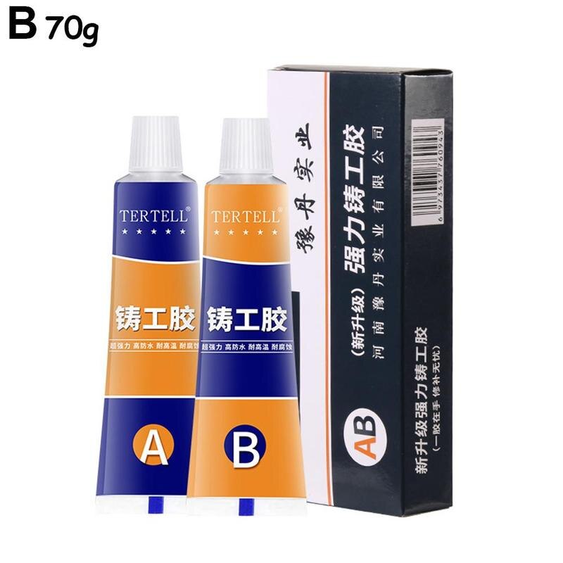 Colle à souder haute température, réparation industrielle, pâte, résistance à la chaleur, réparation du métal à froid, outil de moulage de Gel adhésif A &amp; B: 70g