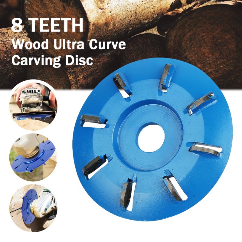 90mm Diameter 16mm Bore Rotary Planer Curved Blade Power Wood Carving Disc Arc Milling Mill Carpentry Flat Turbo Disc Woodwork