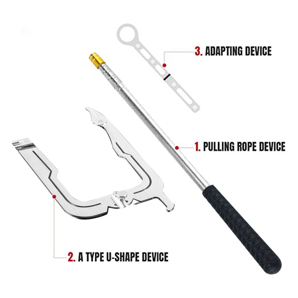 Telescopic Boat Hook and Rope for Boat Easy Long-Distance Threader Boat Accessories