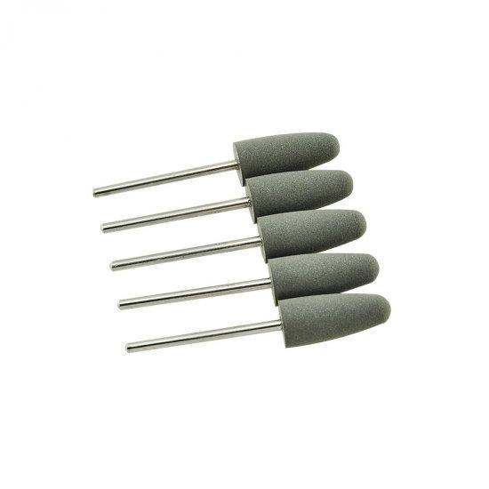 Pulidores de goma de silicona, fresas de pulido de diamante de 2,35mm, herramientas dentales grises, 50 Uds.
