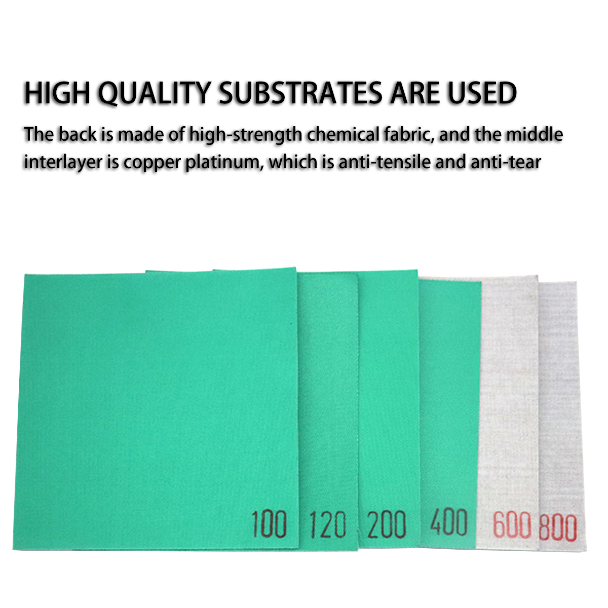 Papel de lija de lámina de cobre de tela de esmeril de diamante cuadrado de 100x100mm 50x100mm para molde de aleación de acero vidrio Jade molienda DIY