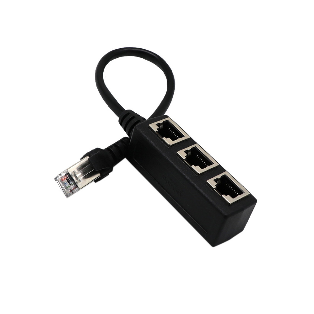 Répartiteur de câble Ethernet RJ45, adaptateur réseau, séparateur Ethernet 1 à 3, câble adapté à l'adaptateur de connecteur Ethernet Super LAN Cat 6