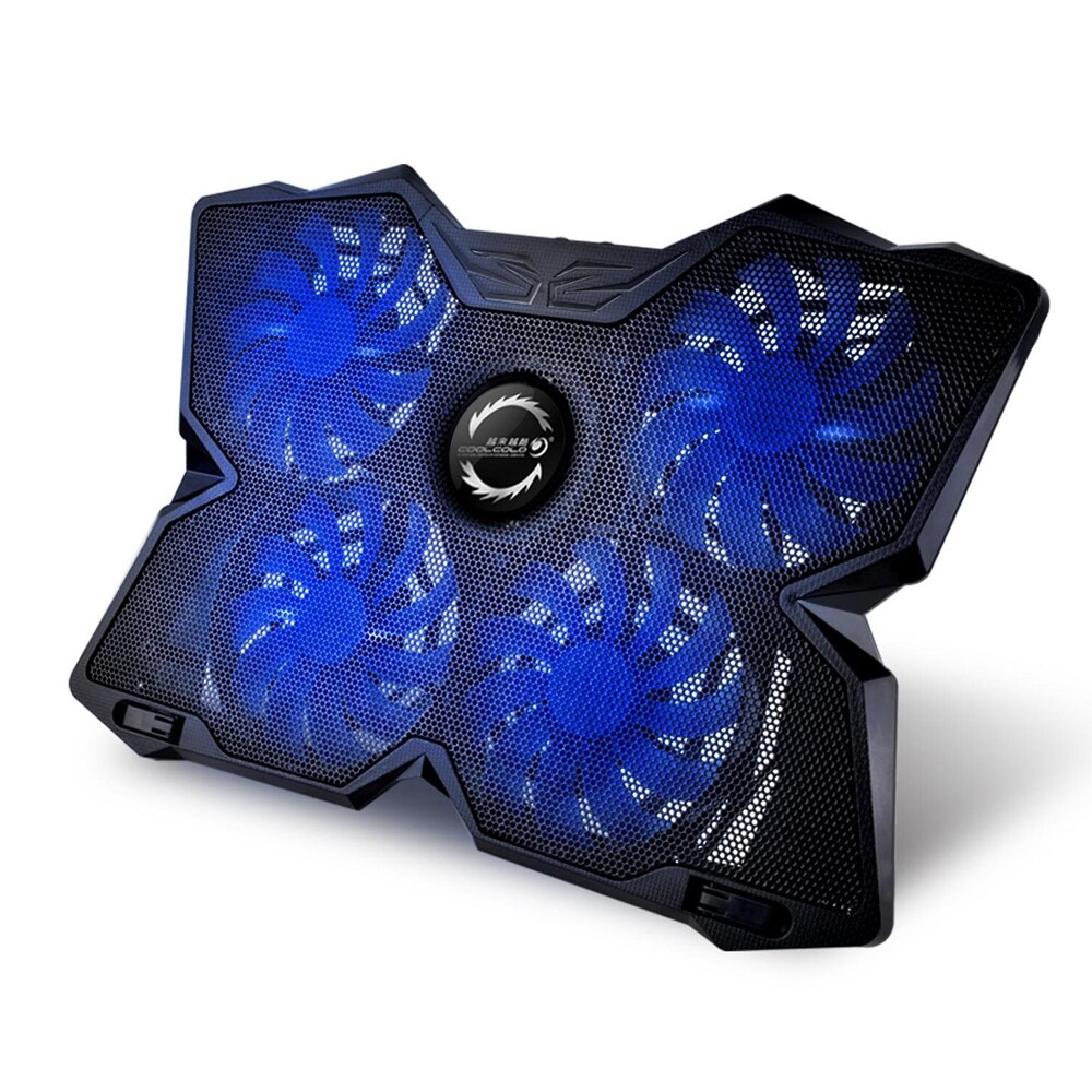 Laptop Cooling USB Powered Slim Flat Notebook Laptop Cooler Cooling Pad Radiator with LED Four Fans for 17inch Laptop Cooler Fan