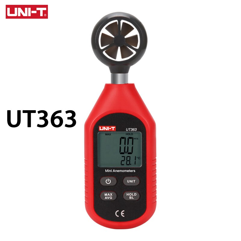 UNI-T UT363 UT363BT Handheld Anemometer Digital Wind Speed Measurement Temperature Tester LCD Display Air Flow Speed Wind Meter: UT363