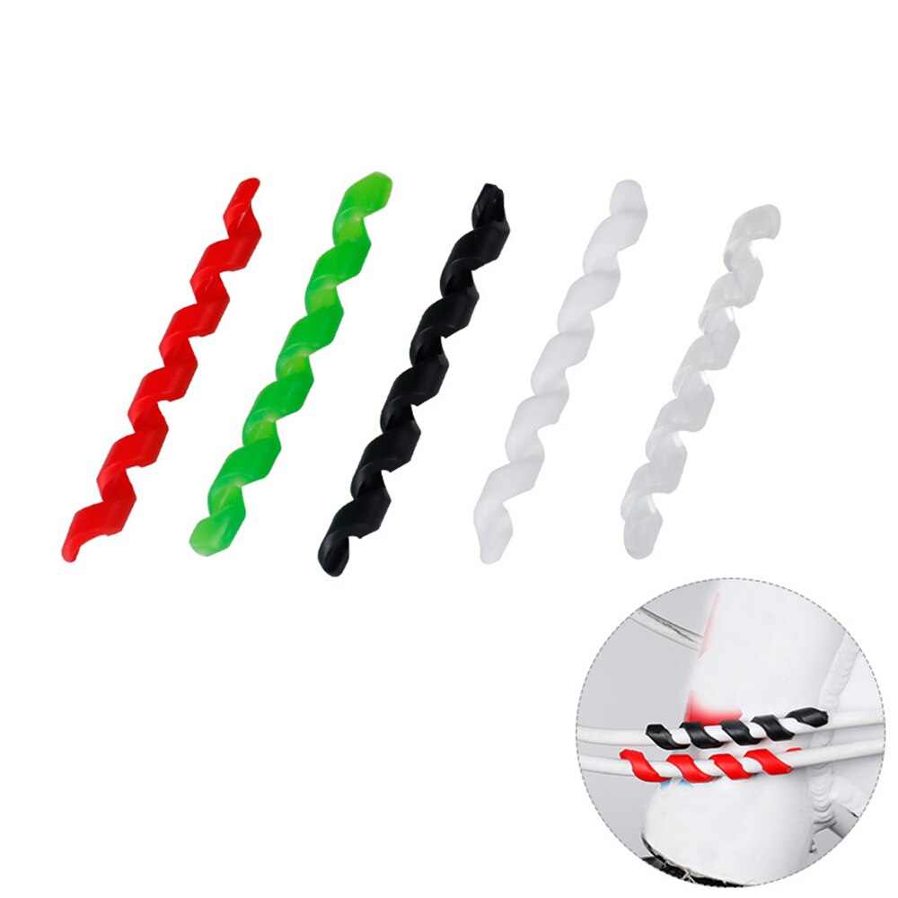 5Pcs Bicycle Brake Cable Protectors Anti-friction Housing Rubber Protector Bicycle Frame Cycling Wrap Guard Tubes Bicycle Parts