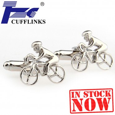 Siver Bike Cufflink Cuff Link 2 Pairs