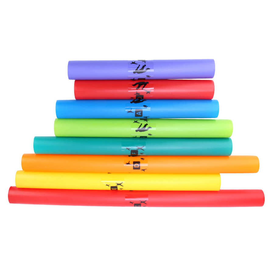 Orff Geluid Buis 8 Stuks Orff Percussie Instrument Plastic Geluid Buis Kleurrijke Octaaf Buis Kit Musical Speelgoed Voor