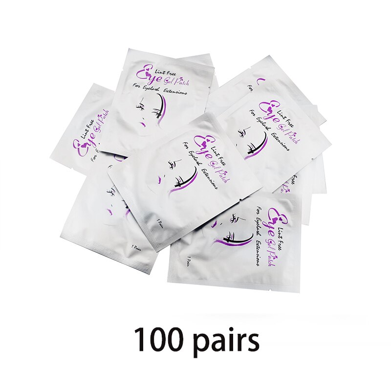 Autocollants d&#39;extension de cils, 50/100 paires, tampon sous les yeux, Patch de papier pour Extension de cils, Patch de Gel: 100 pairs Girl