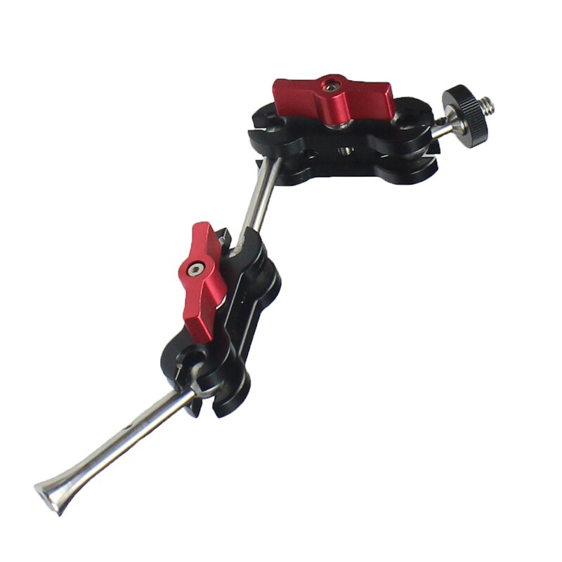 Magic Arm Camera Mount Met Dual Balhoofd 1/4 "Schroef Voor Dslr Camera Monitor Led Licht, Flash Lichten, lcd Monitor, Camera Kooi