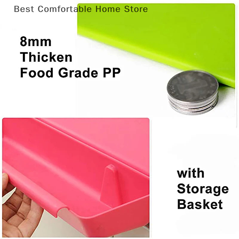 2-in-1 Cutting Board Kitchen Chopping Board With Container Cutting Board With Slot Cutting Vegetable Meat Tools Kitchen Stuff