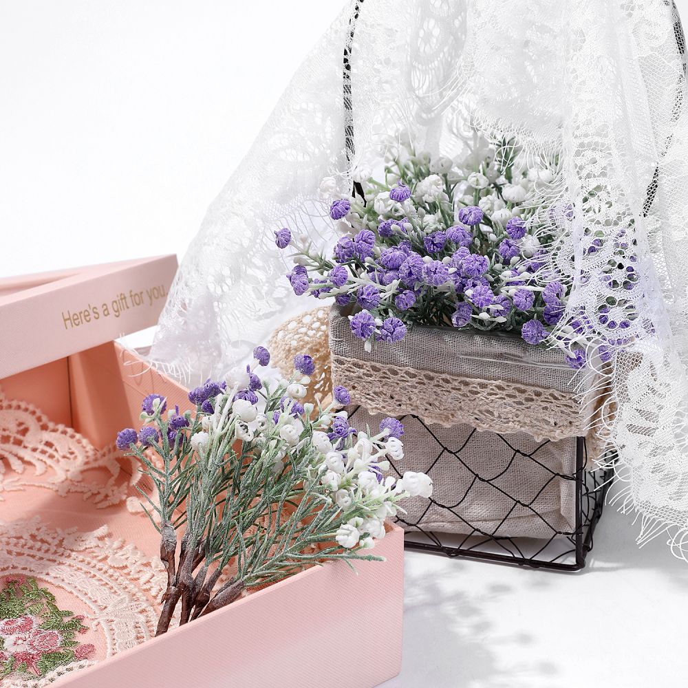 6 Stuks Kunstbloemen Lavendel Bloemen Boeket Voor Wedding Party Home Decoration Diy Krans Muur Tuin Decoratie Accessoires