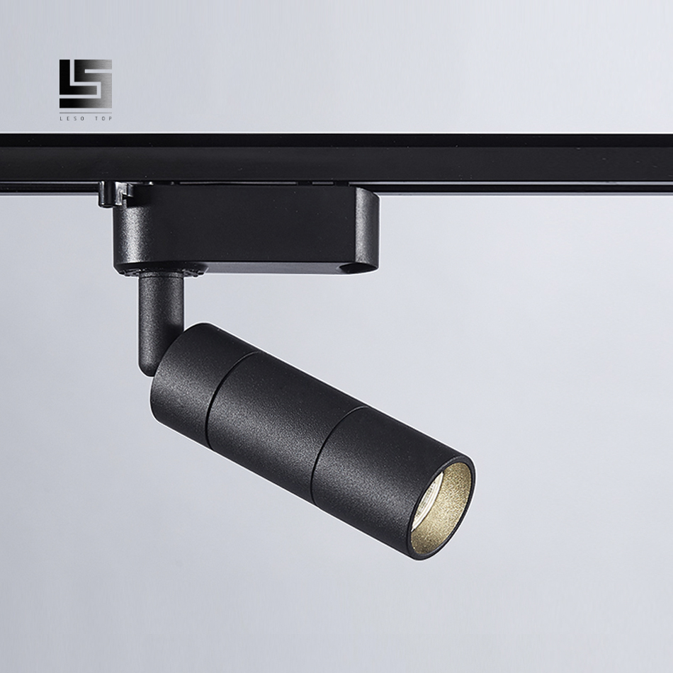 Éclairage sur Rail projecteur LED Rail lampe Spot luminaires pour la maison magasin magasin salle d'exposition 2 fils noir blanc remplacer halogène AC220V