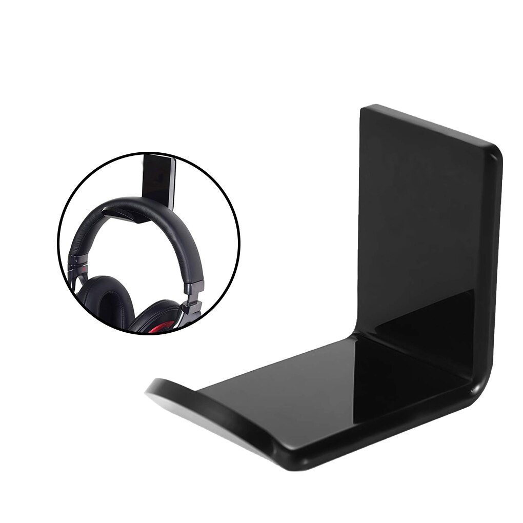 Headphone Wall Hanger Computer Headset Earphone Display Holder Acrylic Wall Mounted Hook 1/2pcs