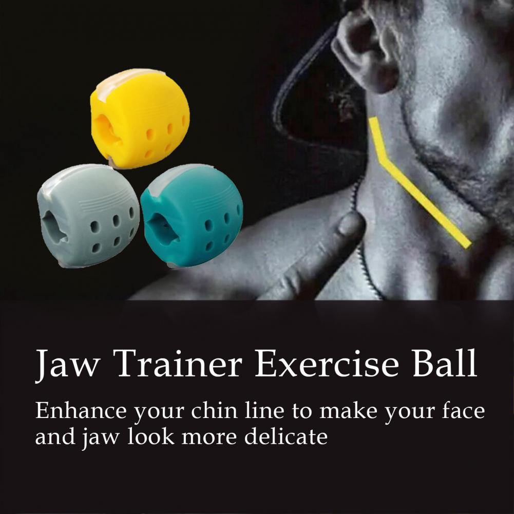 Dispositif d'exercice de mâchoire en silicone de alimentaire, balle d'entraînement musculaire à mâcher faciale
