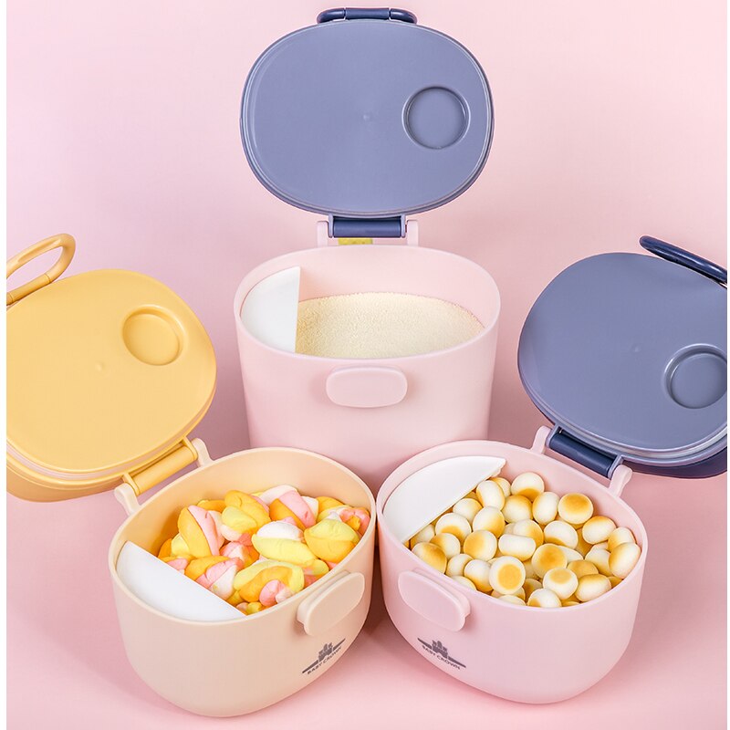 Caja portátil de leche en polvo para bebé, dispensador de fórmula libre de BPA, contenedor de almacenamiento de alimentos, tazas de aperitivos, caja portátil de almacenamiento de cereales para bebé